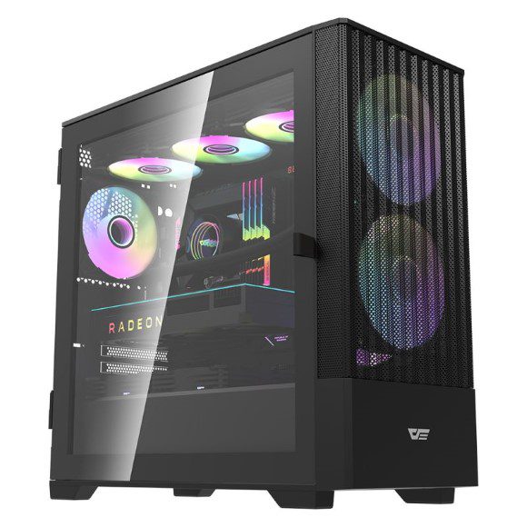 DarkFlash Casing DK415 M-ATX PC Gaming Case Black DarkFlash Casing DK415 M-ATX PC Gaming Case Black